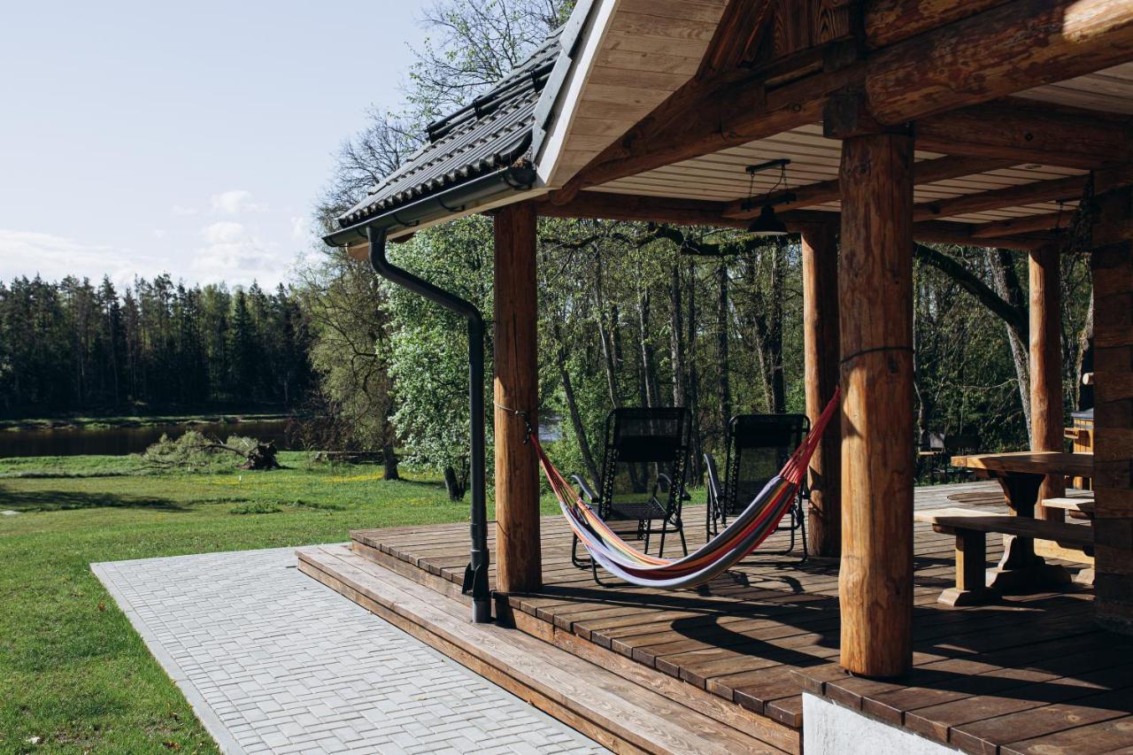 "Gaujmale" Sauna House In Nature Laukbeitini Exteriör bild
