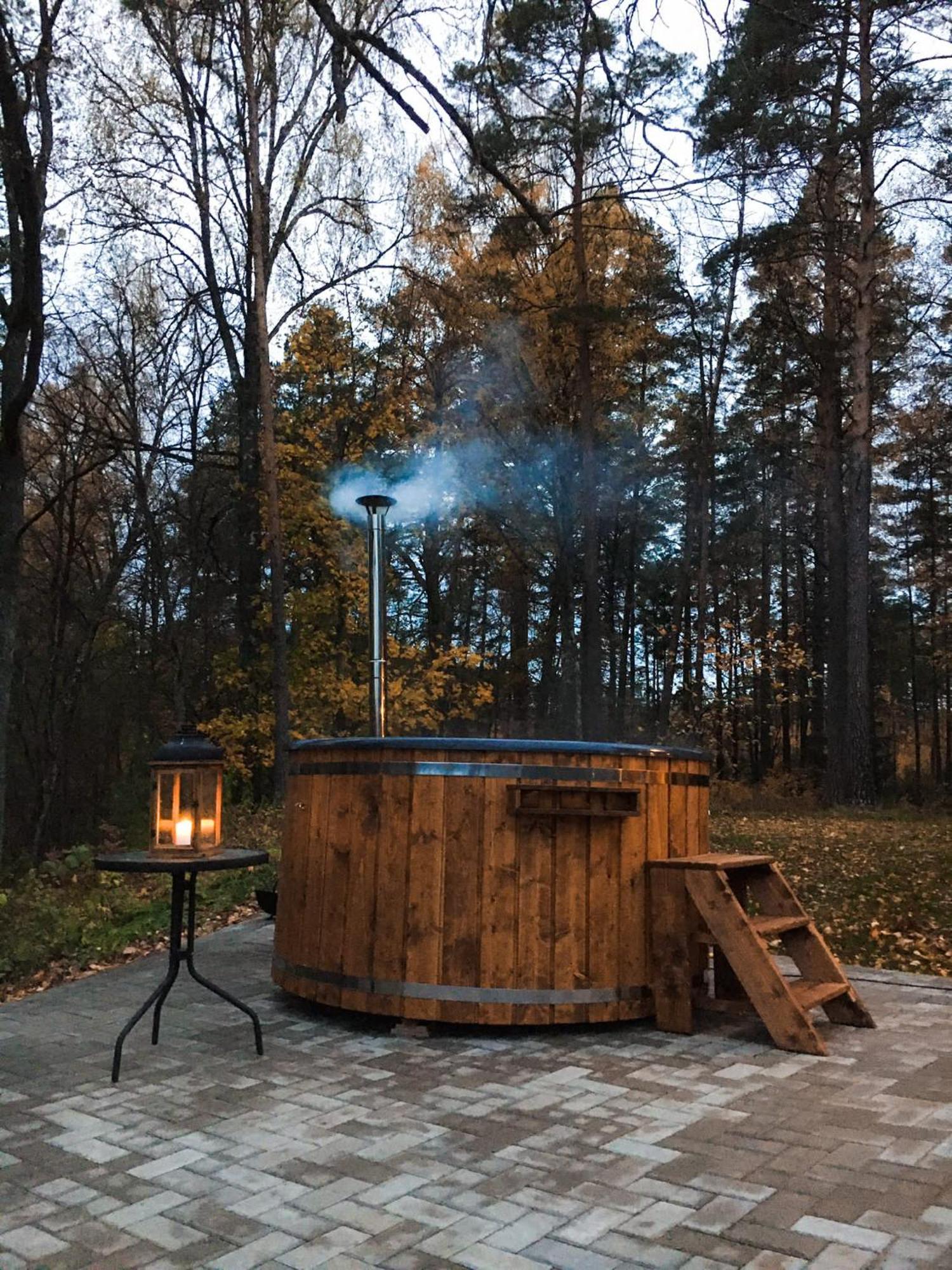 "Gaujmale" Sauna House In Nature Laukbeitini Exteriör bild